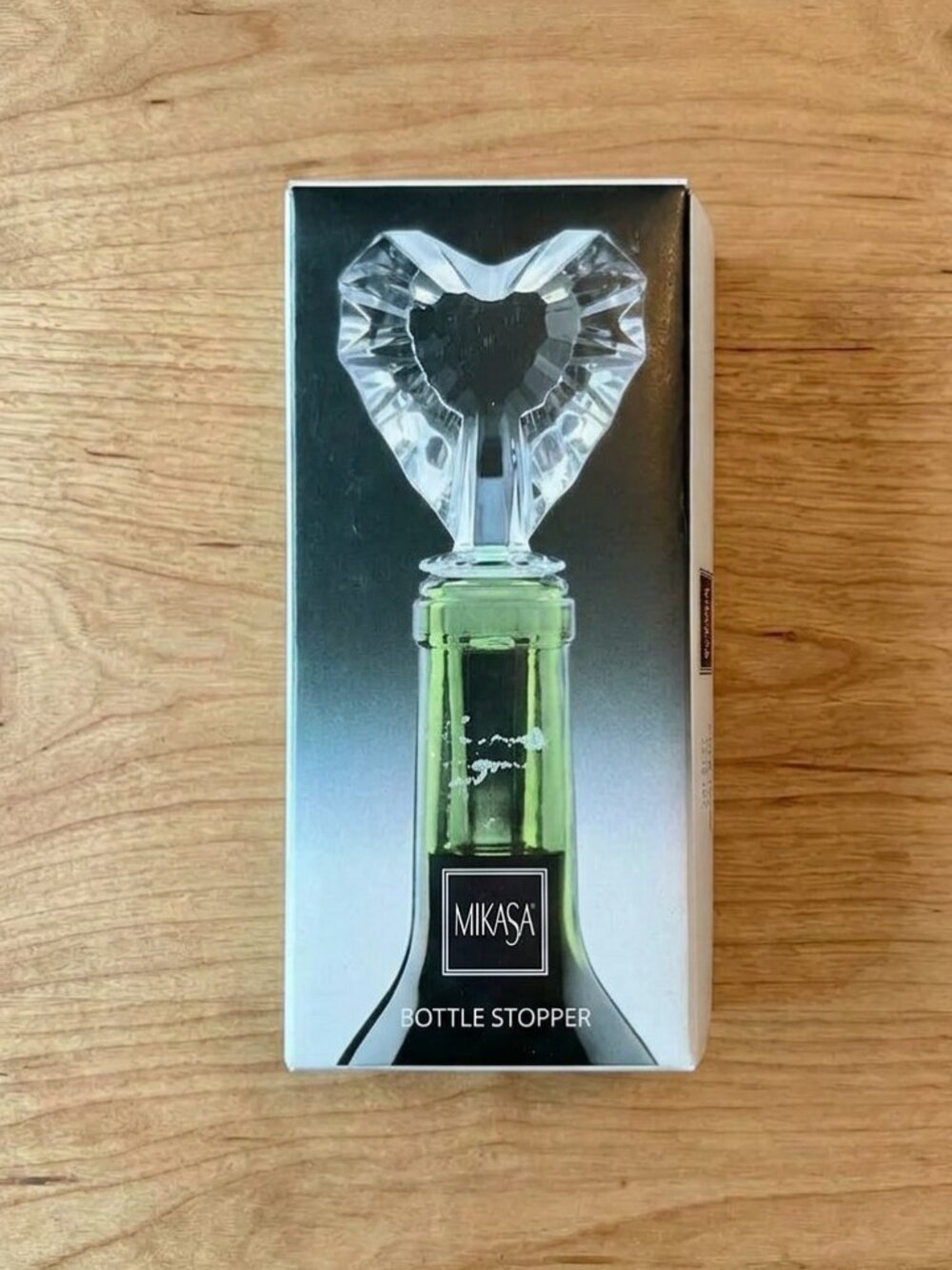 Vintage Mikasa Crystal Heart Venus Wine Bottle Stopper New In Box